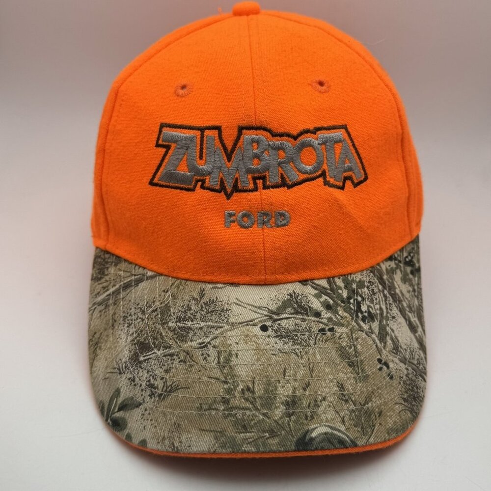 Zumbrota Ford Blaze Orange Camo Baseball Hat Cap Adjustable Hunting GAMEGUARD